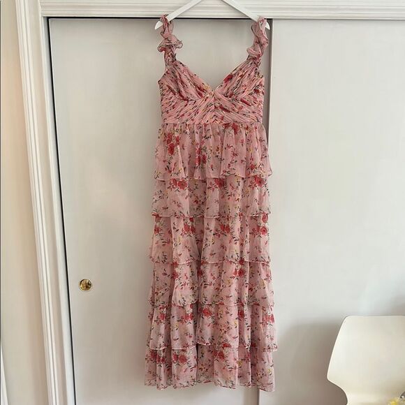 Mac Duggal Sleeveless Tiered Maxi Dress - Size 12 - Picture 1 of 5